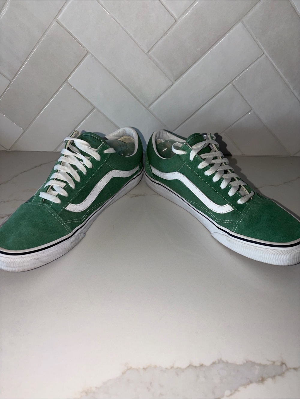 VANS Color Theory Old Skool Men's Size 10 Suede Green Sneakers Shoes - Picture 7 of 12